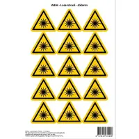 Stickerkoning Pictogram sticker W004 - Laserstraal - Δ50mm - 15 stickers op 1 vel