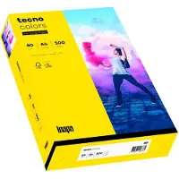 OVOL Kleurenpapier tecno Colors, A4-formaat, 80 g/m², intensieve geel pak van 500 vellen