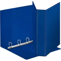 Esselte personaliseerbare ringmap, rug van 5,1 cm 4 D-ringen van 30 mm, blauw - 3 stuks