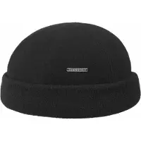 Stetson Beanie - Docker Wool/Cashmere - zwart - Maat M