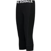 Mons Royale Cascade Merino Base Layer 3/4, thermobroek, dames, zwart