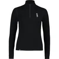 Mons Royale Cascade Merino Base Layer 1/4 Zip Longsleeve T-Shirt Dames Black L