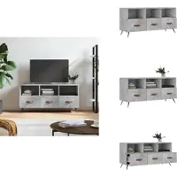 vidaXL Tv-meubel - Tv-meubelen - Tv Kast - Opbergkast - Tv-meubel 102x36x50 cm bewerkt hout betongrijs