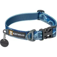 Ruffwear - Crag Collar - Hondenhalsband 28-36 cm, blauw