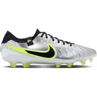 Nike Tiempo Legend 10 Elite Gras Voetbalschoenen (FG) Zilver Zwart Neongeel