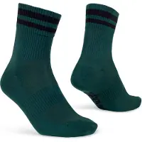 Gripgrab - Original Stripes Crew Zomer Fietssokken Gestreepte Retro Wielersport Sokken Coolmax - Unisex - Groen - Maat M (41-44)