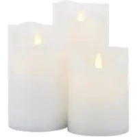 Sirius Sara Rechargeable Pillar Candles - Lot de 3