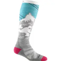 Darn Tough - Women's Yeti Over the Calf Midweight with Cushion - Skisokken M, grijs