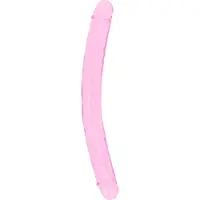Realrock Realistische Dubbele Dildo van 45 cm - Transparant