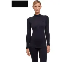 Falke - Dames thermokleding - Longsleeved Shirt Warm Turtleneck W Black voor Dames - Maat M - Blauw