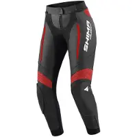 SHIMA Miura 2.0 Dames Zwart Rood Leren Motorbroek Maat 38