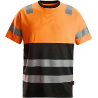 Snickers 2535 High-Vis Klasse 1 T-Shirt Zwart/High-Vis Geel maat XL heren