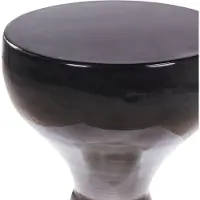 Beliani TIBITO - Bijzettafel - Zwart/Wit - Ijzer