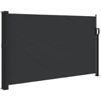 vidaXL Windscherm uittrekbaar 120x600 cm zwart