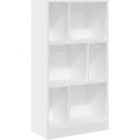 vidaXL Boekenkast 57x28,5x107,5 cm bewerkt hout wit