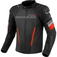 SHIMA Solid 2.0 Waterproof Zwart Rood Textiele Motorjas Maat 4XL