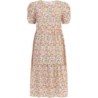 MO Zomerjurk crème / oranje / pink / zwart