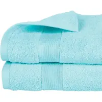 Atmosphera Badhanddoek Towelmaster - 4x - aqua lichtblauw - luxe - 70 x 130 cm - katoen - 450 grams - badkamer handdoek