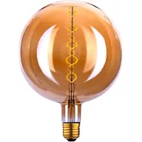 Highlight E27 Filamentlamp LED - Globe 200 - 4W dimbaar - Amber