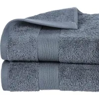 Atmosphera Badhanddoek Towelmaster - 6x - donkergrijs - luxe - 70 x 130 cm - katoen - 450 grams - badkamer handdoek