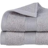 Atmosphera Badhanddoek Towelmaster - 4x - lichtgrijs - luxe - 50 x 90 cm - katoen - 450 grams - badkamer handdoek