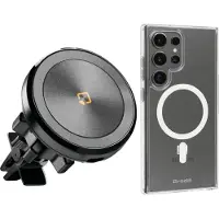 Lampa magnetische airvent telefoonhouder draadloos opladen (magsafe) + Brodit Samsung hoes MagSafe