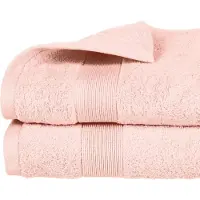Atmosphera Badhanddoek Towelmaster - 4x - lichtroze - luxe - 70 x 130 cm - katoen - 450 grams - badkamer handdoek
