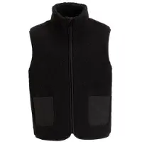 Me & My Monkey gilet Romeo zwart Jongens Polyester Opstaande kraag Effen - maat 158/164
