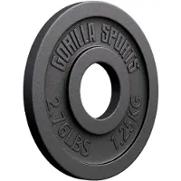 Gorilla Sports Olympische Halterschijf 1,25 kg gietijzer zwart 50/51 mm