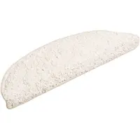 vidaXL Trapmatten 10 st 56x17x3 cm Wit Halfrond