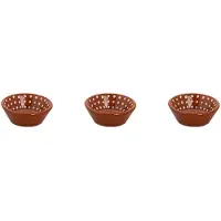 Colori del Sud Schaal Mezquita 8 cm 6 cl Roze Bruin Wit Aardewerk 3 stuks