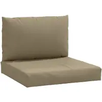 vidaXL Palletkussens 2 st stof gemêleerd taupe