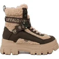 Buffalo Veterlaarsjes 'Aspha Com1' kaki / offwhite