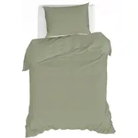 Fonq Fresh Dekbedovertrek Sage Green-140 x 200 / 220 cm | 1-Persoons