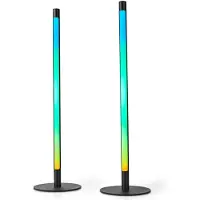 Nedis SmartLife Sfeerverlichting | Wi-Fi | Tube | 600 lm | RGBIC / Warm tot Koel Wit | 2700 - 6500 K | 36 W | Metaal | 2 Stuks - WIFILD10RGBW