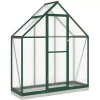 vidaXL Tuinkas met basisframe 169x58x202 cm aluminium groen