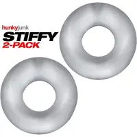 Hünkyjunk stiffy cockring 2-pack - clear ice