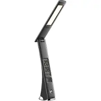 Avide LED Bureaulamp Claude Dimbaar 5W - Met Kalender + Alarm + Klok + Thermometer Functie - 500 lumen - Zwart