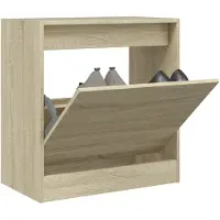 vidaXL Schoenenkast 60x34x63,5 cm bewerkt hout sonoma eikenkleurig