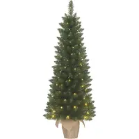 Black Box Kunstkerstboom Gerlos Op Jute Voet Met 40 Lampjes Warm Wit D 41 H 90 Cm