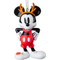 Disney Kerst Ornament Mickey Mouse Met Rendiergewei Rood 11 X 5 X 10 Cm