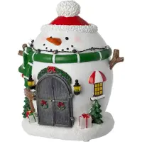 Intratuin Tampere Kersthuisje Kerstman In Sneeuwpop 19,1 X 15,1 X 21,5 Cm