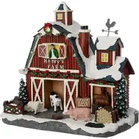 Intratuin Kersthuisje Boerderij 26,5 X 16 X 23,5 Cm