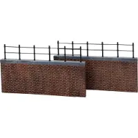 Intratuin Kerstdorpminiatuur Muur Met Hekje 20 X 1,2 X 11,6 Cm 2 Stuks