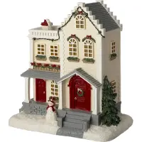 Intratuin Kersthuisje Huis Met Sneeuwpop 25 X 15 X 26,7 Cm