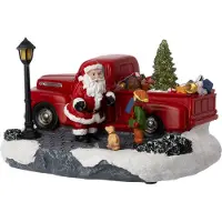 Intratuin Kerstdorp Kerstman Met Truck 17,3 X 14,5 X 23,3 Cm