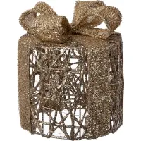 Intratuin Kerstfiguur Kohal Cadeau Goud Met Verlichting D 25 H 30 Cm