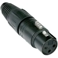 Neutrik NC3FX-B XLR 3-pins (v) connector - verguld / zwart