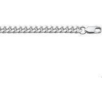 The Jewelry Collection Zilveren Armband geslepen gourmet 4 1001794 19 cm