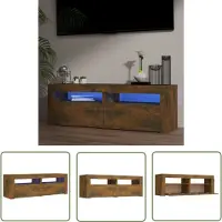The Living Store vidaXL Media Kast - Tv-meubel - Tv-meubel met LED-verlichting 120x35x40 cm sonoma eikenkleurig - Led Verlichting - Bruine Tv-stand - Houten Tv-meubel
